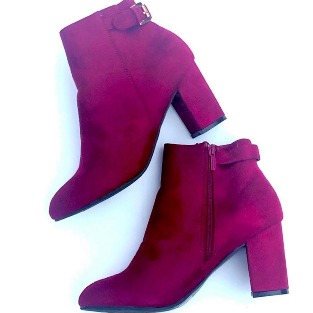 Burgundy Ankle Boots
